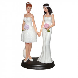 Porte-bougies "Mariage" : Couple Homosexuel Femme