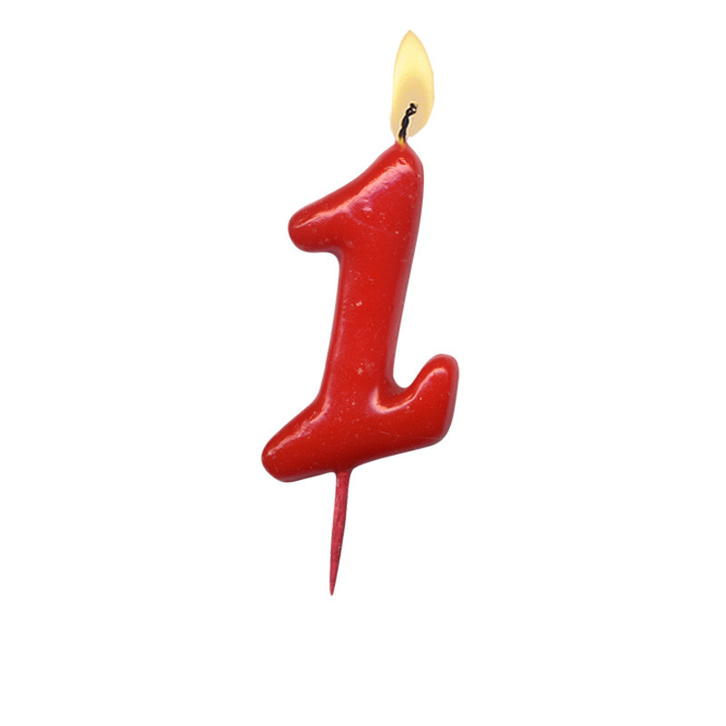 Bougies Chiffre Comic Rouge N°5 pour anniversaire éclatant et réussi