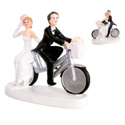 Porte-bougies "Mariage" : Mariés à vélo