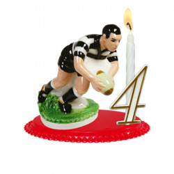 Porte-bougies "Sports et Loisirs" : Rugby Porcelaine