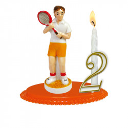 Porte-bougies "Sports et Loisirs" : Tennis Porcelaine