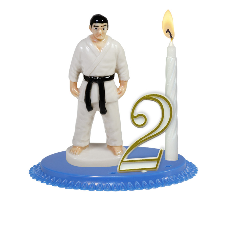 Superbe Porte Bougies Judo Pour Anniversaire De Judoka En Kimono